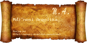 Ménesi Angelika névjegykártya